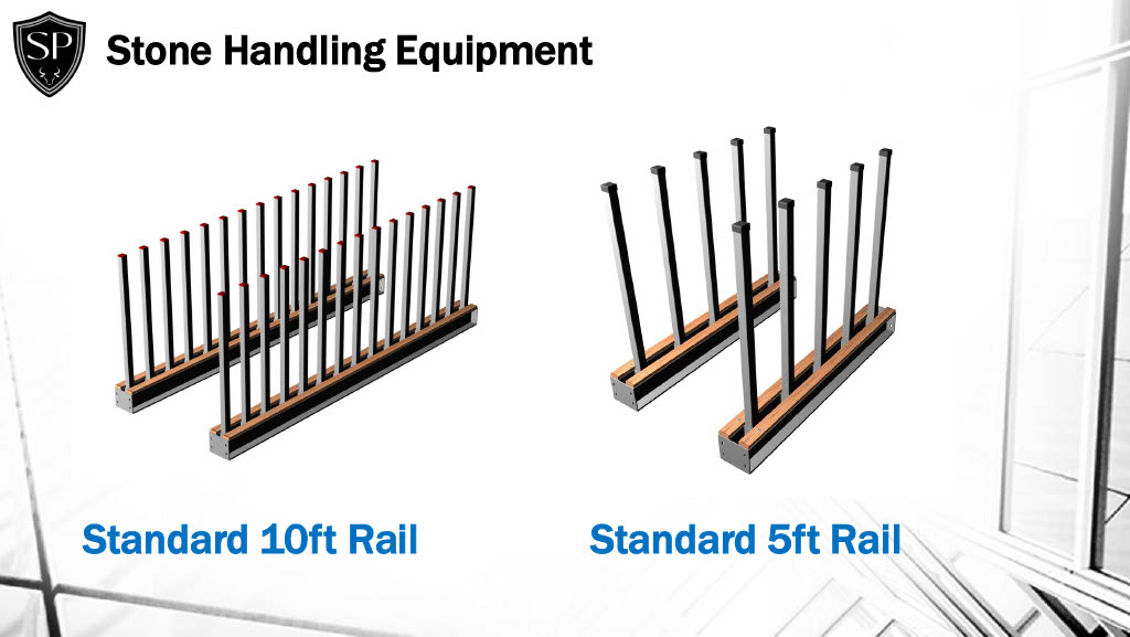 A picture of different types of rail handling equipment.